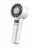 Tragbarer Turbo-Handventilator mit LCD-Display – 100 Geschwindigkeitsstufen, USB-C aufladbar