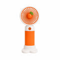BREIZZO® Mini Handventilator – Tragbarer Ventilator, Leise, 3 Geschwindigkeiten, 95 g, 2–4 Std. Akkulaufzeit | Orange